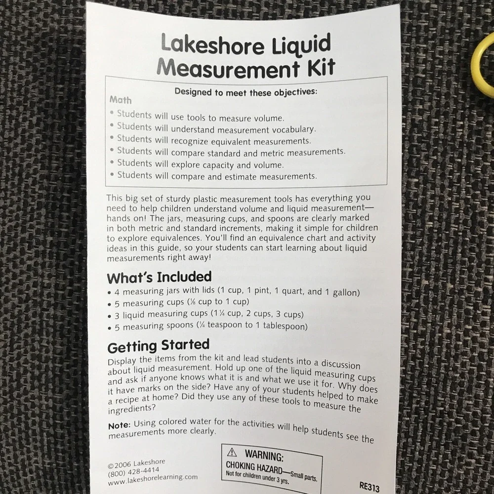 Lakeshore Liquid Measurement Kit